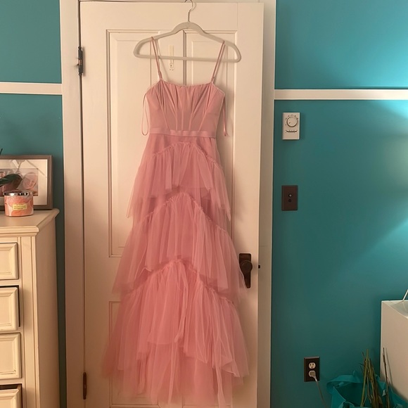 bloomingdale's pink prom dress Bariano Bloomingdales Pink Dress/Formal Gown